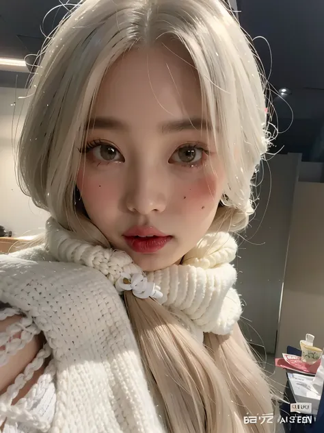 un primer plano de una persona con cabello largo y una bufanda, Chica coreana, ulzzang, Modelo IG | Artgerm, Parque Roseanne de Blackpink, Wan adorable cara coreana, Beautiful aesthetic face, Hermosa mujer surcoreana, Joven y adorable rostro coreano, Hermo...