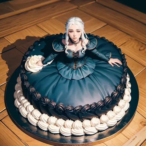 Game of Thrones TV series style cake, highest quality, cinematic, high detail, photo by Yasuz Nojima: : 2, food-photo style, beautiful presentation