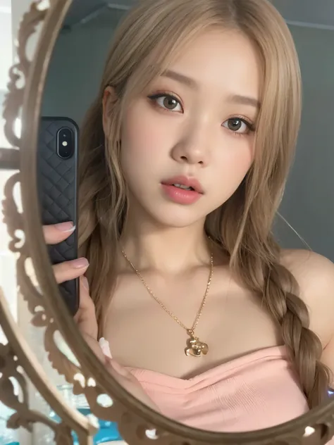 a close up of a woman taking a selfie in a mirror, 8k selfie photograph, 19-year-old girl, 🤤 girl portrait, young and cute girl, ulzzang, pale porcelain white skin, ruan cute vtuber, lalisa manobal, yanjun chengt, very beautiful cute catgirl, instagram mod...