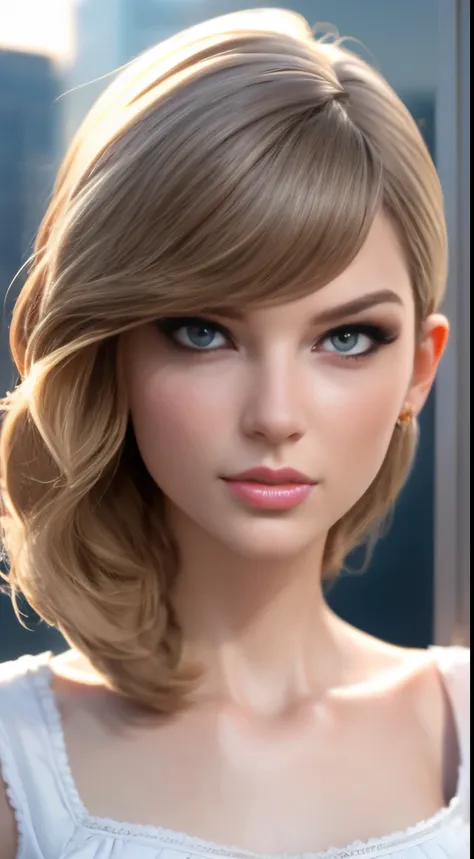 photo of taylor swift, raw, beautiful woman, ((portrait)), ((detailed face:1.2)), ((detailed facial feature, detailed skin, clea...