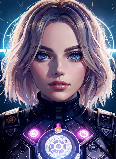 Ghost head, coruscating trippy, margot-robbie-subject woman clockpunk, 3d model, very coherent symmetrical artwork, unreal engine realistic render, 8k, micro detail, intricate, elegant, highly detailed, centered, digital painting, artstation, smooth, sharp...