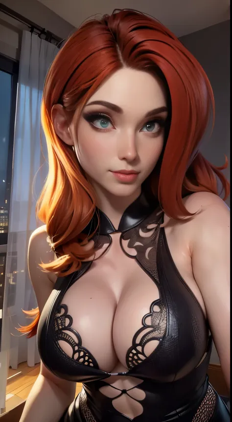 photo of Amouranth, RAW, beautiful woman, ((portrait)), ((detailed face:1.2)), ((detailed facial feature, detailed skin, clear skin), (perfect proportioned body), (wearing a sexy revealing dress) (high detailed city environment, apartment balcony), (realis...