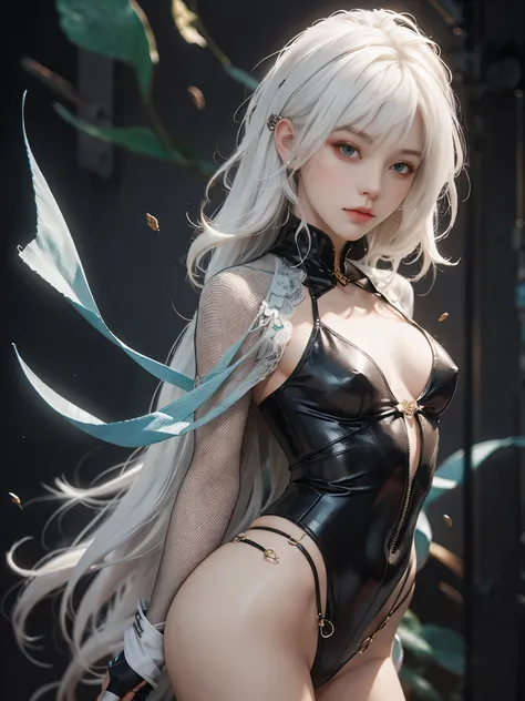 Close-up of woman with white hair and white mask、beautiful character painting、guweiz、Guweiz style artwork、white haired god、Jan J、epic exquisite character art、Stunning character art、Fanchy、Uzunsifan、guweiz from pixiv art station,Faces of reality,Real people...