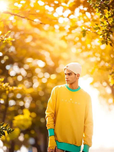 Orange and yellow mixed colours sweatshirt