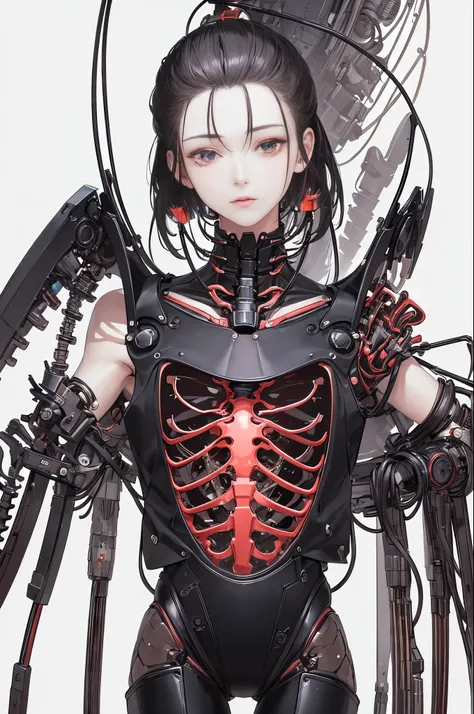 ((tmasterpiece))), (((Best quality at best))), ((ultra - detailed)), (CG illustration), ((Extremely Delicately Beautiful)),(From the side Side),电影灯光, ((1 mechanical boy)), the only person, Full body lesbian,(Machine joints:1.2),((Mechanical limb)),(The blo...