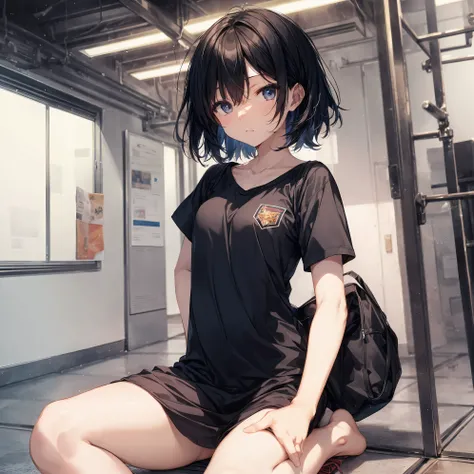 Super high quality by the art god, Ultra-detailed, High resolution, Shinkai Makoto style, anime moe art style, best anime 8K konachan wallpaper, Pixiv Contest Winner, Perfect Anatomy, BREAK,(Please draw a sleepy girl going to school alone.. ),BREAK, a hype...