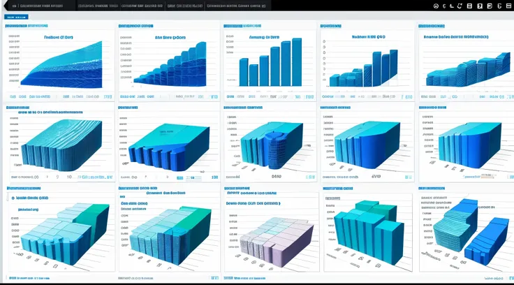 Engaging 3D visualization featuring stunning graphs、glinting