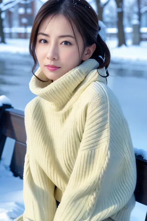 masutepiece, top-quality, photorealsitic, 8k wallpaper, ​masterpiece, one beautiful japanese women, sweater to protect yourself ...