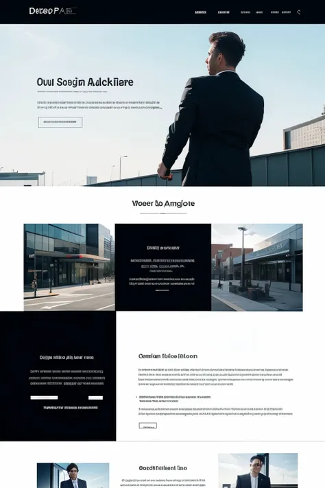 design one landing page for a business website, 8k, fullscreen, modern, professional, attractive, clean layout