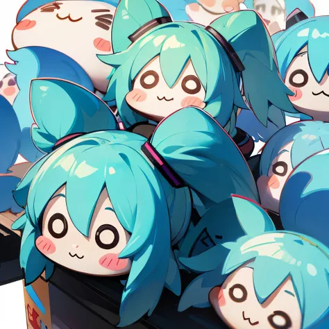 Hatsune Mikufu，stickfigure，Emoticon pack