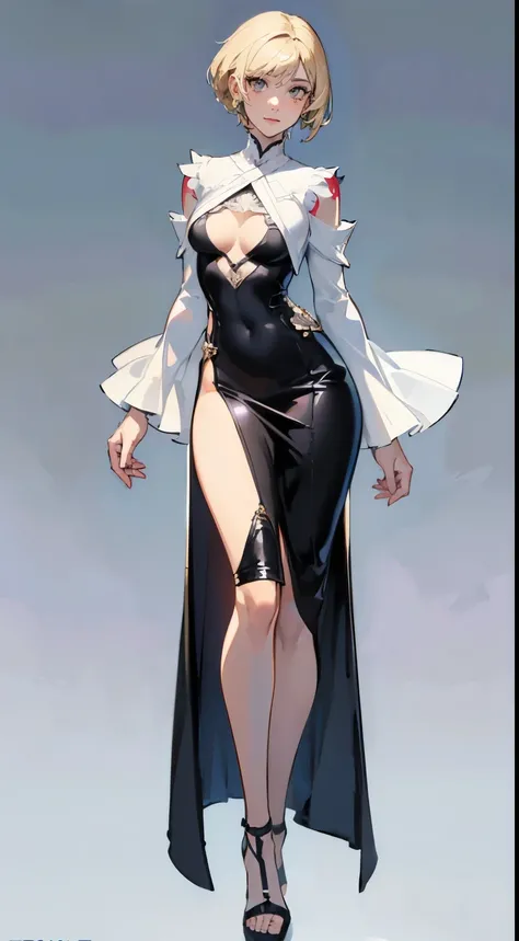 ((masterpiece,best quality,8k,highres)),((character concept art)), 1 female, young female adult, Rook, 170cm tall, gentle smile, warm smile, shapely breasts, hourglass body shape, ultra finely detailed eyes (white eyes colour), intricate details, ultra sho...