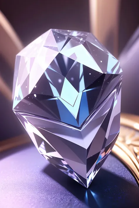 logo of a diamond, rare gem, colored, shiny , detailed