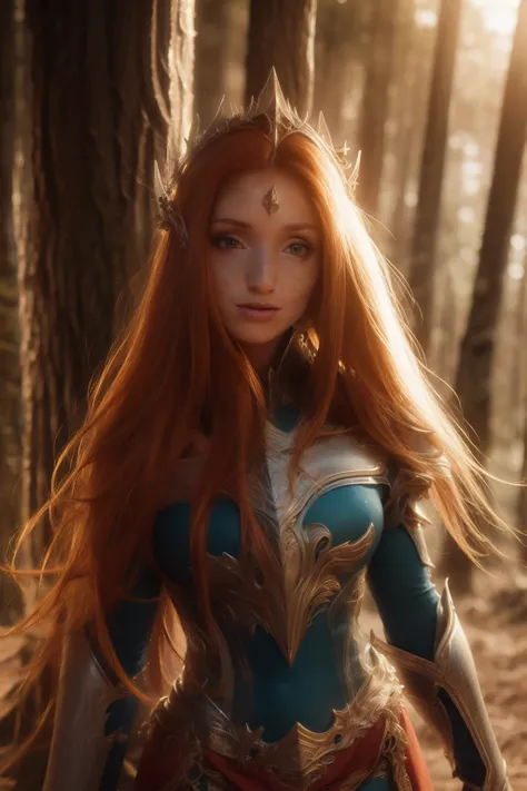 fantasy, medieval, ((best quality)), ((masterpiece)), (detailed), perfect face, beautiful sexy elf, redhead, big eyes, black eye...