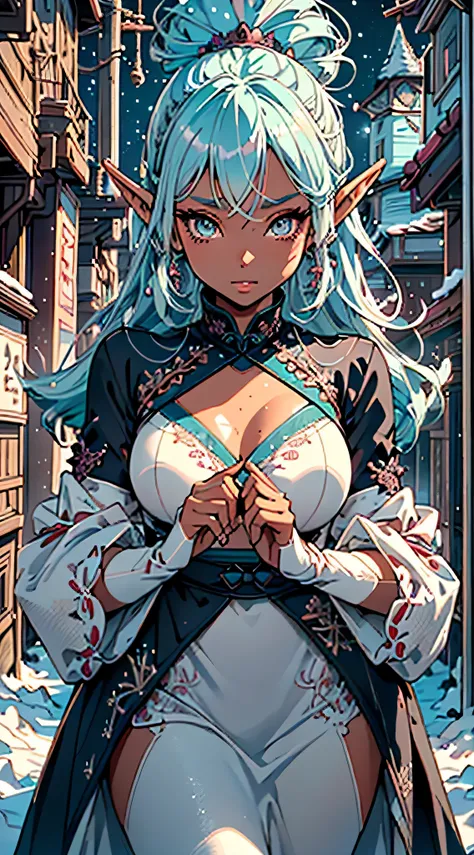 paya, cute loli elf,(((little loli,tiny little body,little))),(((6 years old))),((anime elf loli with extremely cute and beautiful aqua hair)), (((elf,elf ears))), ((lesbian,yuri)),(((flat chest))),((((aqua hair:1.35,undercut aqua hair,colored inner hair,e...