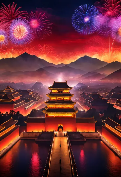 （giant projection《thousands of miles of rivers and mountains》on the red wall of the forbidden city in china），巨幅led screen幕，inspi...