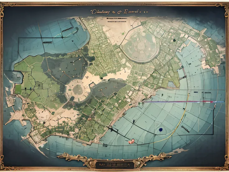 game map; fantasy; birdflight point of view; geography