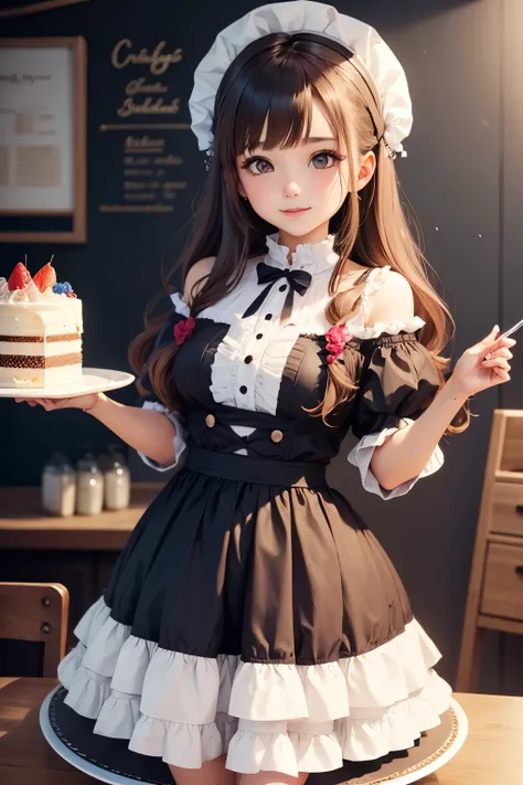 cute girl, Cake