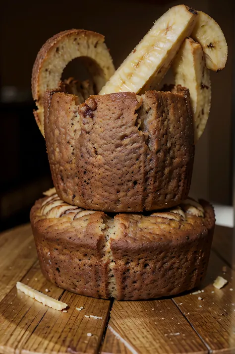 banana bread, realistic photo, ultra realistic, ultra high resolution, photorealistic, 1.4 UHD