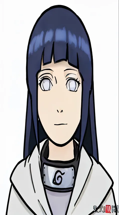 a cartoon of a woman with blue hair and a white hoodie, hinata hyuga from naruto, hinata hyuga, anime portrait of shiina ringo, from naruto, inspired by Maki Haku, cel - shaded art style, portrait of mayuri shiina, inspired by Kamisaka Sekka, iwakura lain,...