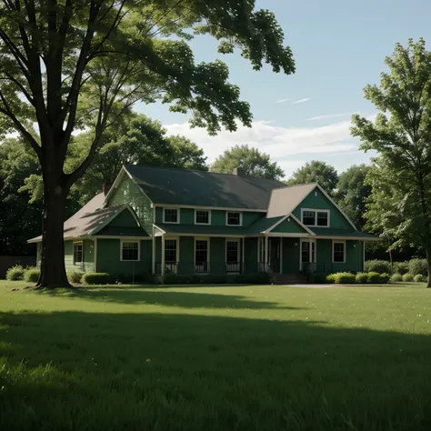 2005 American house in a green field