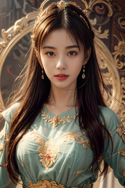 The background is a red palace wall,royal palace,Ancient palace maidens,Cold winter,biting wind,nevando,cinematic ligh,hyper-detailing,Visually rich,concept-art,with light glowing,Bright surroundings,Complicated details,Subtle colortremely detaile,Ultra-cl...