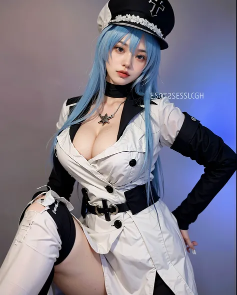 Esdeath Cosplay, beautiful japanese girl cosplay, Ultra Detailed, (Realistic)