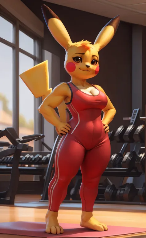 [pikachu], [Uploaded to e621.net; (Pixelsketcher), (napalm_express), (twistedterra), (wamudarws)], ((masterpiece)), ((HD)), ((high res)), ((solo portrait)), ((full body)), ((feet visible)), ((furry; anthro)), ((detailed shading)), ((beautiful render art)),...