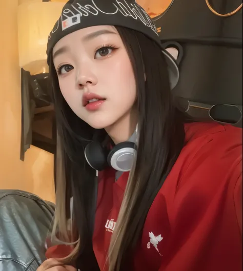 WONYOUNG de IVE cara, foto realista, Ultra HD, 8k, Labios grandes y jugosos