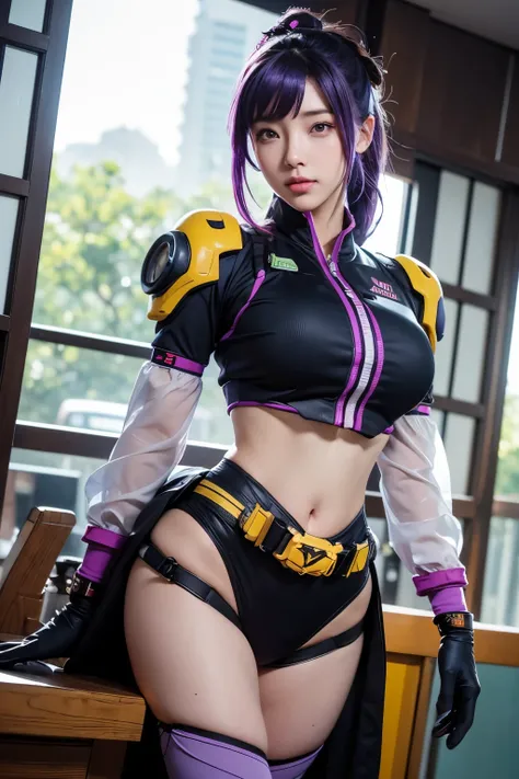 there is a woman in a costume that is posing for a picture, trending at cgstation, korean girl, sakimichan, amouranth, trending on cgstation, sakimichan frank franzzeta, inspired by Leng Mei, (sfw) safe for work, intriguing outfit, makoto shinkai ( apex le...