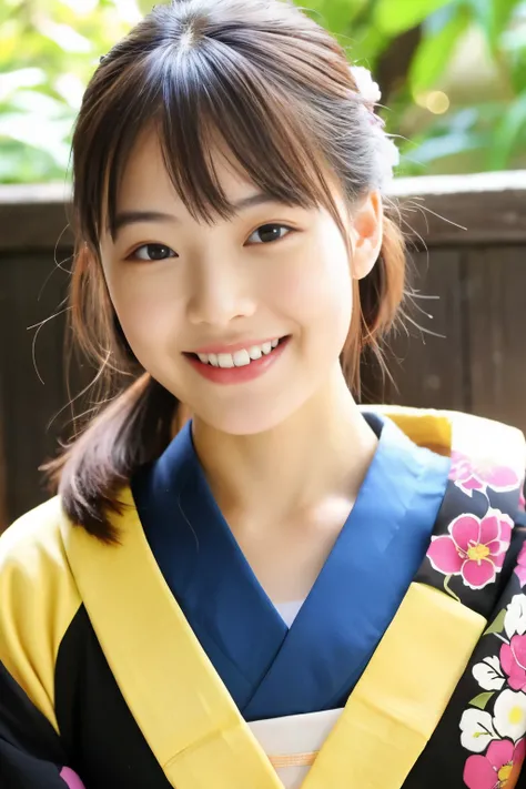 ((Best Quality)), ((masutepiece)), (Detailed), Perfect face,Kimono,A smile