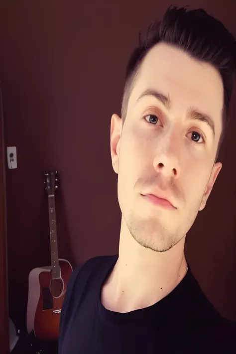 Theres a man standing in front of a guitar, irish youtuber, headshot foto de perfilture, Streamer do Twitch / Jogador Ludwig, foto de perfilture 1024px, 2 8 anos, foto de perfil, 2 7 anos, 2 2 anos, edin durmisevic, 2 3 anos, imagem de perfil, 2 9 anos