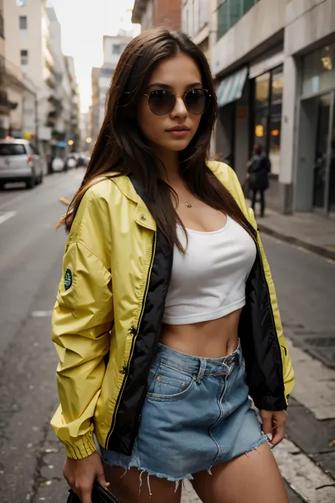 Woman, Young, Brazilian, Wearing Jacket, Stylish, 8D, 4K