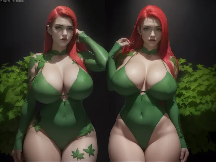 (((poison ivy))) ((dedc comics) (((enormes tetas)))((lleva puesta leotardo verde))piel verde(((8k))),((cuerpo completo))(((Amazing tits)))caliente, hermosa,((Hornie)), 8k, hiperrealista todo como un motor irreal trazado de rayos render ((estilo humano hipe...