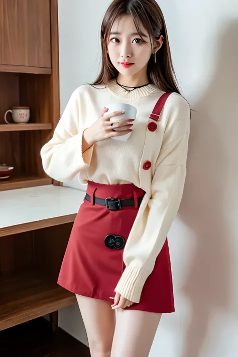 150cm H cup bellybutton soup　Mini skirt