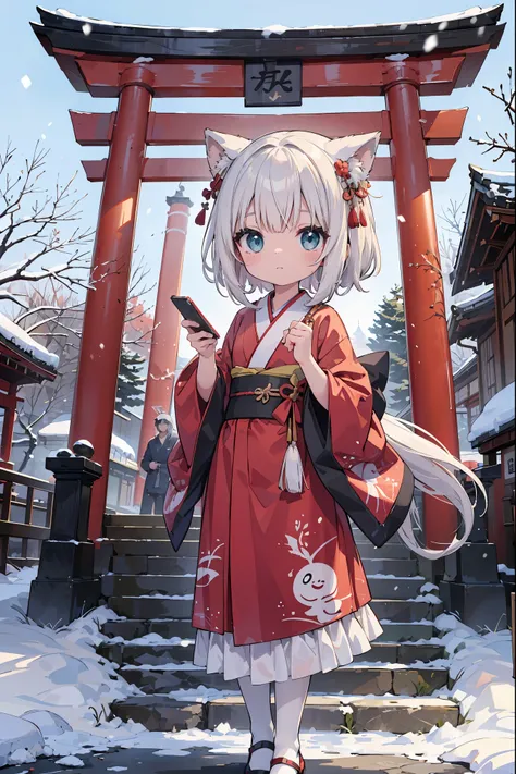 absurd, absolute resolution, incredibly absurd, super high quality, super detailed, official art, unity 8k wall, masterpiece
BREAK
Subject: First visit to a shrine
Subtitle: Tatsumi-chan (anthropomorphic chibi character), chibi, cute, Meiji Shrine

BREAK
"...