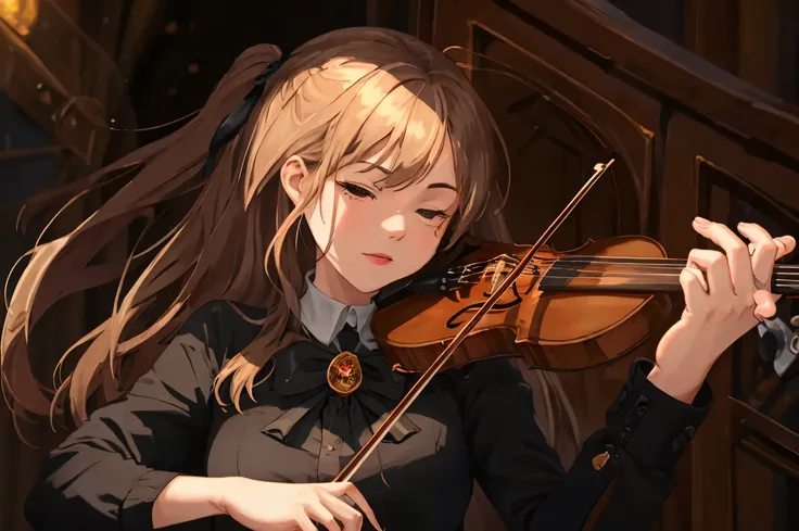 woman playing violin