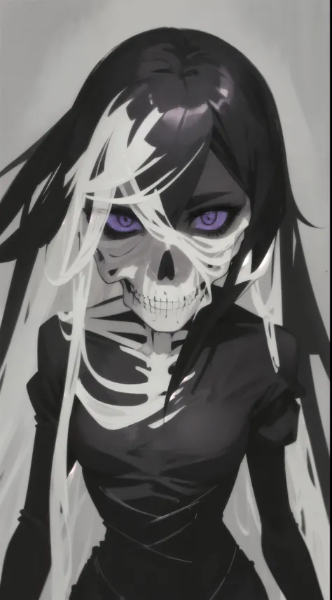 skeletons everywhere, perfect face, detailed face, dark black tight dress,  detailed, colorful, dark atmosphere