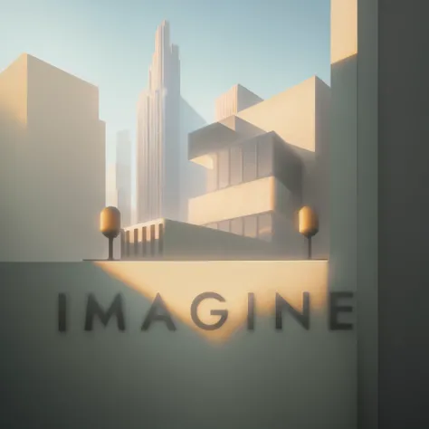 a close up of a clock on a wall with a building in the background, imagine, imagine fx, imaginefx, by Maggie Hamilton, inspired by David Ligare, imaginative!!!, inspired by Ricardo Bofill, image comics, imaginative!!, imaginative, imaginfx, imaginative. cr...