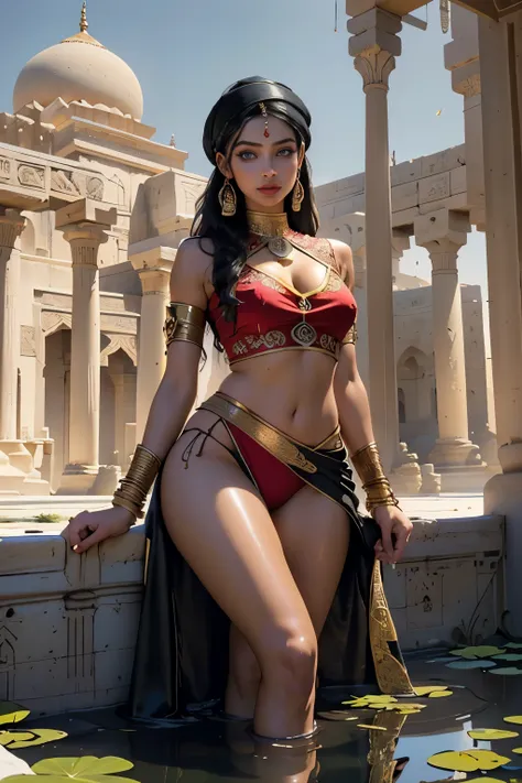 arabian girl,1girl,

(large breasts:1.4),((((long dark hair,dark hair,black hair,colored inner hair)))),(((blue_eyes:1.3))),intricate eyes,beautiful detailed eyes,symmetrical eyes,((((lustrous skin:1.5,tanned skin,bright skin: 1.5,skin tanned,shiny skin,ve...