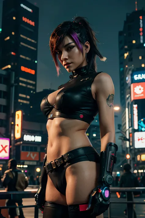 Personagem de judy cyberpunk de estilo realista 4k