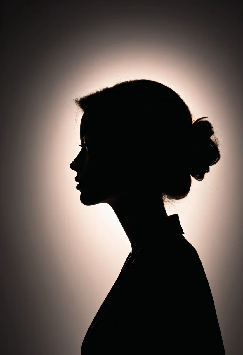 Side face silhouette，