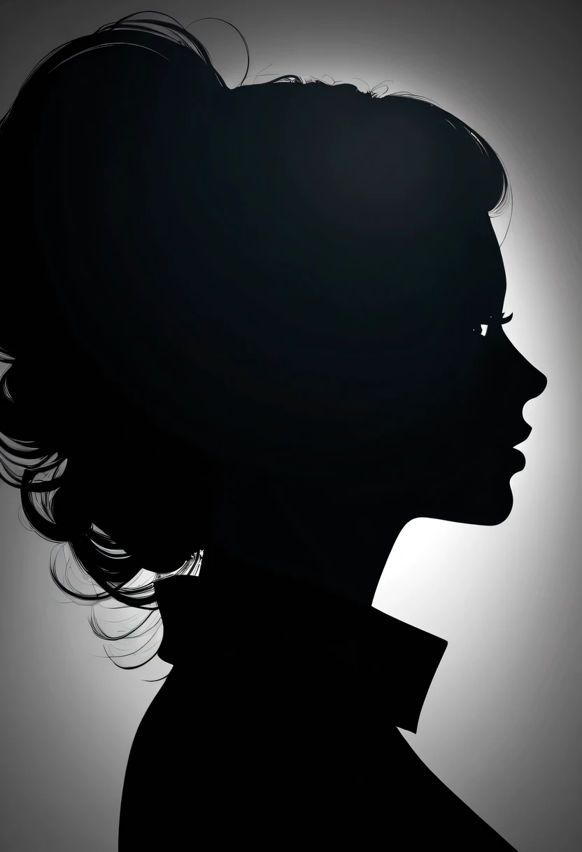 Side face silhouette，