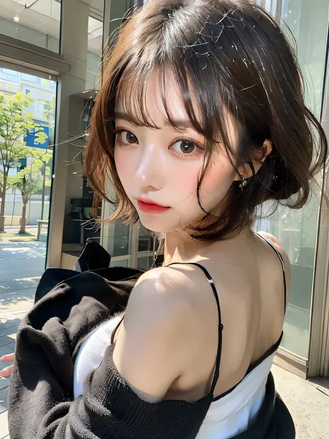 Female、White drool from the mouth、Short Hair Outdoor Fair Skin Disheveled Hair Super Cute、Soft and face、brown hair、8K resolution、Super realistic、Super fine、 Soft body toned ass night、A cup small breasts（（Highest Definition、8k、masterpiece：1.3））、Super fineな顔...