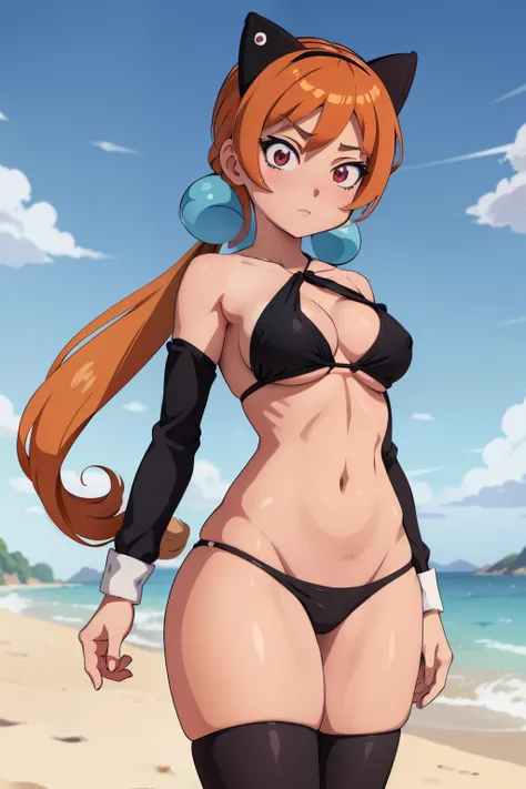 Bikini, Allongé dans le sable, gros cul, topless, MILF, vraiment gros boobasterpiece), anime girl avec de gros seins, séduisante fille d’anime, Ilya Kuvshinov. 4 km, [ Art numérique 4 km ]!!, Style Anime 3D réaliste, Jolie fille d’anime, Artgerme extrêmeme...