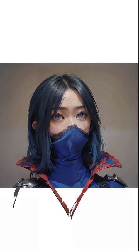 ((shouldescial closeupigboobs above, looking at the audience, Surreal, Ghibli style colors, Ghibli style colors, anime big breasts, Standing picture, perspective, perspective缩短, perspective缩短, 8k, Super details,Woman has plump and blue hair,endless real...