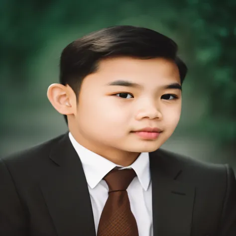 there is a young boy wearing a suit and tie, Thawan Duchanee, nivanh chanthara, Ombre style, anton, [ digital art ]!!, portrait, dans le style de Lam Manh, couvrir pham, portrait complet, digital art!!, photo professionnelle, enfant, Phuoc Quan, ramil sung...