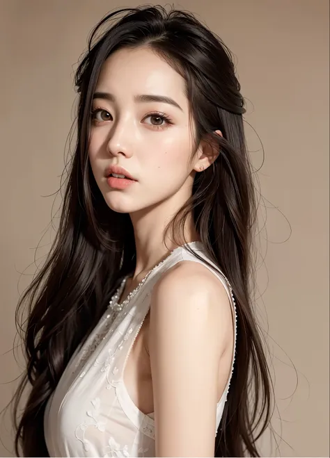 Un primer plano de una mujer con cabello largo con una blusa blanca, dilraba dilmurat, Actriz femenina de Corea, Hermosa mujer surcoreana, hwang se - on, Lee Ji-eun, Lee Ji - Eun, Hermosa joven coreana, Hermosa joven coreana, Heonhwa Choe, Linda actriz cor...