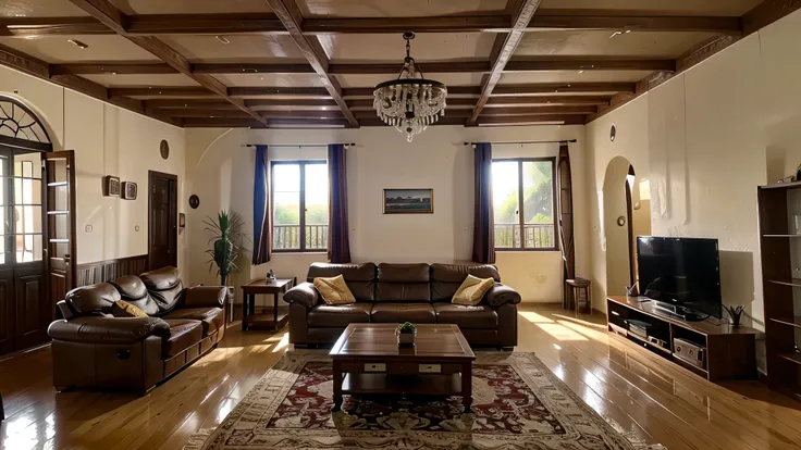 sala de estar de uma casa grande