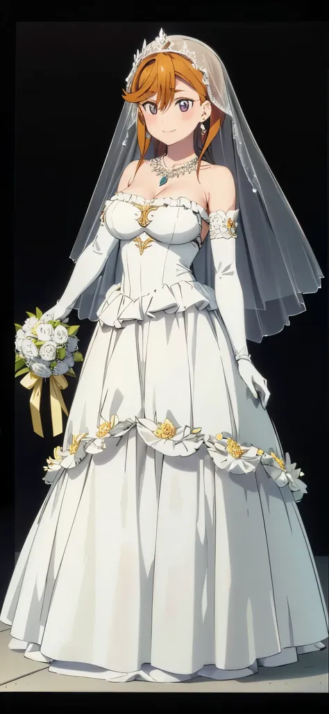 (((Pixel perfect, Perfect details))), alone, 1 girl, Shibuya Kanon, looking at the audience, Smile，Best quality), large breasts, delicate face, detailed eyes,Gurwitz，pillory，Head flail，hand flail，flail，(bridal veil:1.5），（short sheer veil：1.5），Blushing face...