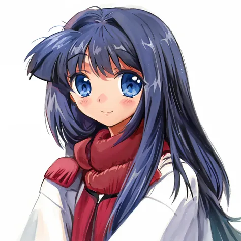 a close up of a person with long hair and blue eyes, misato katsuragi, rumiko, ikki tousen, anime girl named lucy, iwakura lain,...